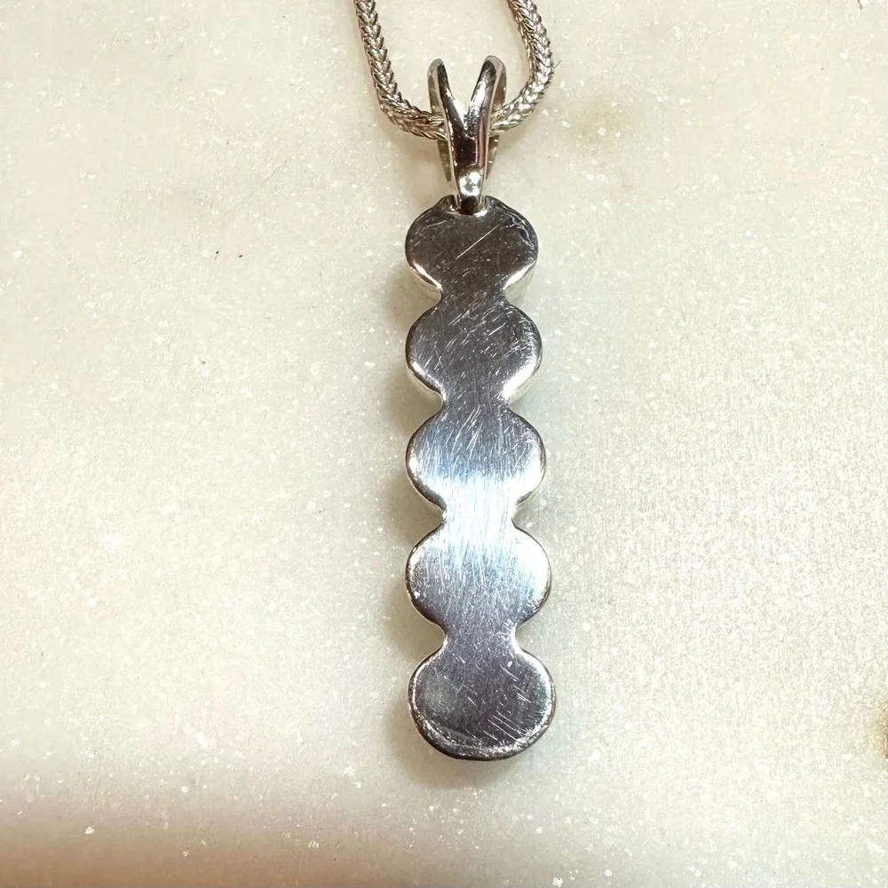 Jay King Sleeping Beauty Turquoise Foxtail Chainlink Sterling Silver Necklace